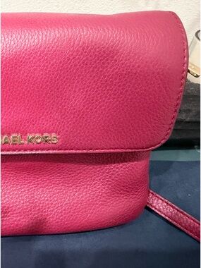 Michael Kors dark red Leather Crossbody Bag